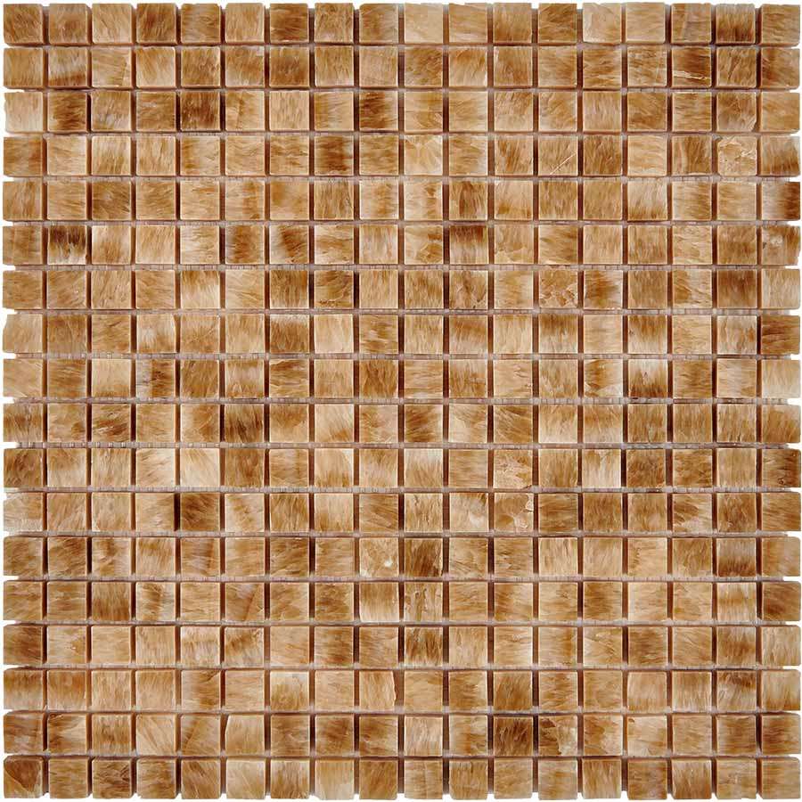 Мозаика Pixel Mosaic PIX202 Оникс (15x15 мм), цвет бежевый, поверхность глянцевая, квадрат, 305x305