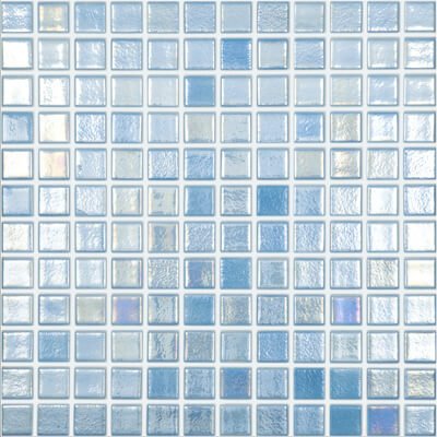 Мозаика Vidrepur Shell № 551, цвет голубой, поверхность глянцевая, квадрат, 317x317