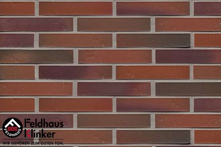 Клинкер Feldhaus Klinker Accudo Carmesi Bluastro R714DF14, цвет терракотовый, поверхность матовая, под кирпич, 52x240