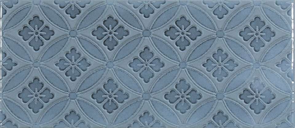 Декоративные элементы Roca Maiolica Blue Steel, цвет синий, поверхность глянцевая, прямоугольник, 110x250