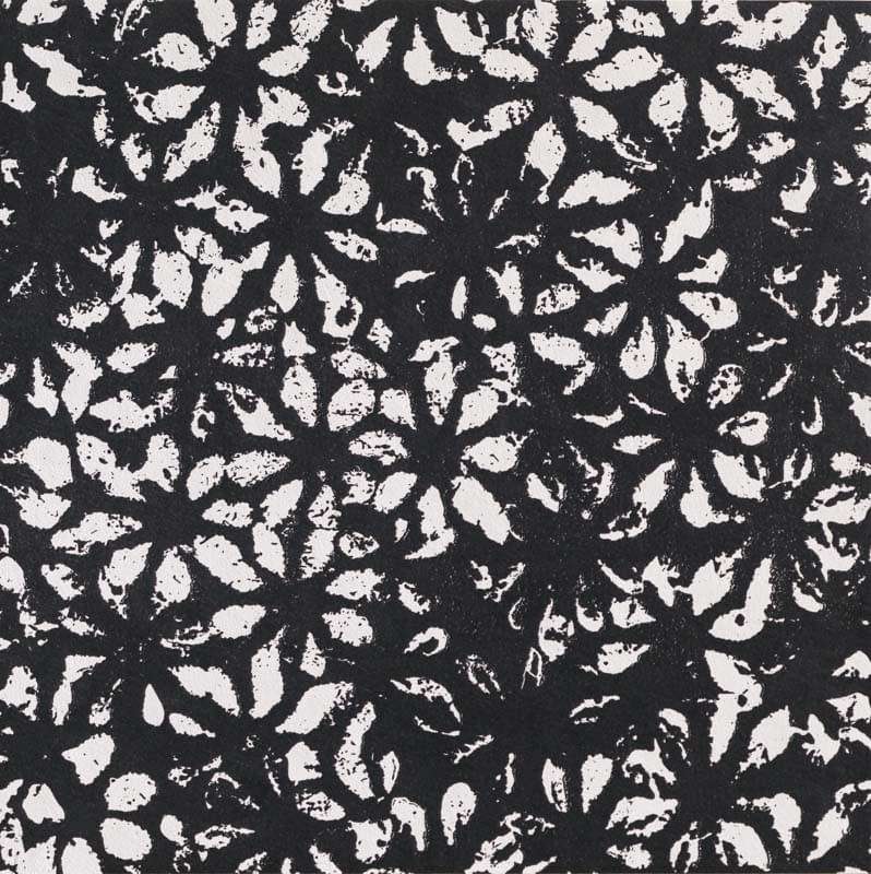 Керамогранит Mutina Chymia Bloom Black Gac23, цвет чёрный тёмный, поверхность матовая, квадрат, 300x300