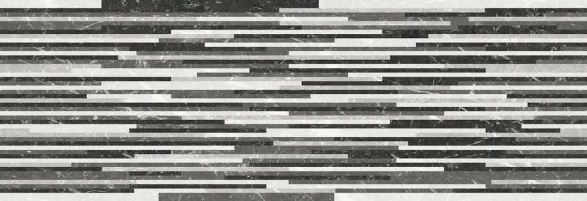 Керамическая плитка Benadresa Strix Naxos Slim, цвет чёрно-белый, поверхность глянцевая, прямоугольник, 300x900