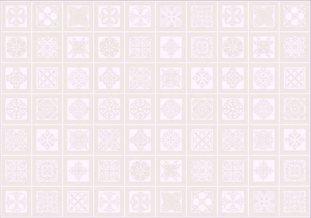 Керамическая плитка Piastrella Орнамент Флёр Люкс Верх, цвет бежевый, поверхность матовая, прямоугольник, 280x400