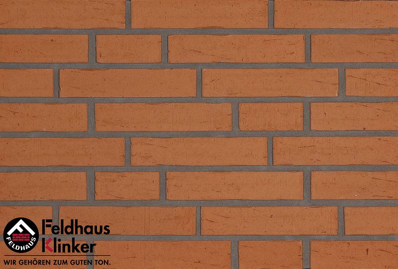Клинкер Feldhaus Klinker Vascu Terracotta Oxana R731DF11, цвет терракотовый, поверхность матовая, под кирпич, 52x240