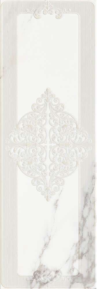 Декоративные элементы Ascot Glamourwall Inserto Dec Calacatta GMCI10, цвет белый, поверхность глянцевая, прямоугольник, 250x750