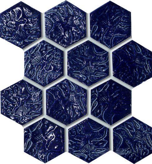 Мозаика Maciej Zien Barcelona 4A, цвет синий, поверхность глянцевая, прямоугольник, 220x225