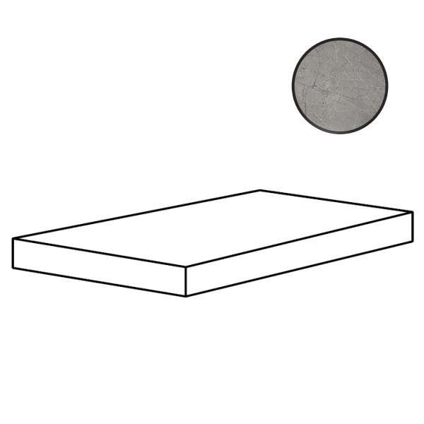 Ступени Cerdomus Sybil Angolo Sx Grad.C.Retta Silver Lev. 84559, цвет серый, поверхность полированная, прямоугольник, 330x1200