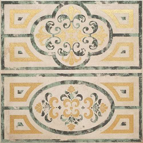 Декоративные элементы Arkadia Ornamenti Bc Verde Mod. Oro C, цвет бежевый, поверхность матовая, квадрат, 300x300