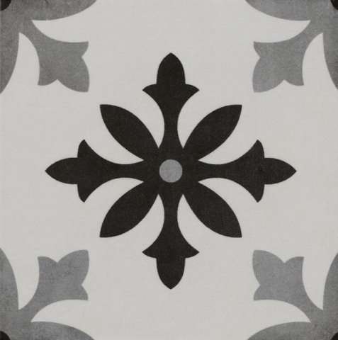 Керамогранит Pamesa Art Degas Blanco, цвет чёрно-белый, поверхность матовая, квадрат, 223x223