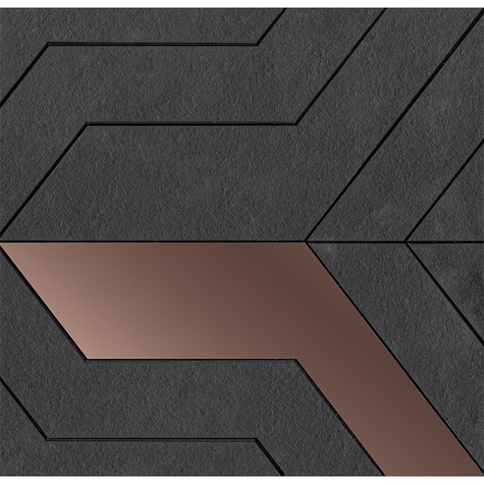 Мозаика L'Antic Colonial Focus Black Copper L241717301, цвет коричневый чёрный, поверхность матовая, прямоугольник, 280x290