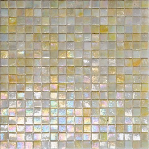 Мозаика Alma Mosaic Flicker ND39, цвет жёлтый, поверхность глянцевая, квадрат, 150x150