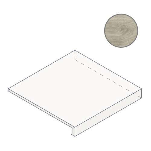 Ступени Fap Fapnest Silver Angolo Scalino Dx Matt fOCE, цвет серый, поверхность матовая, квадрат, 200x200