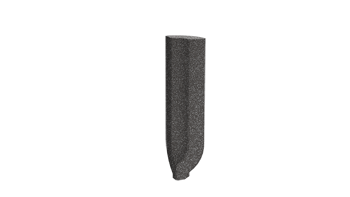 Спецэлементы Rako Taurus Granit TSIRH069, цвет чёрный, поверхность матовая, прямоугольник, 80x23