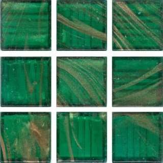 Мозаика Irida Fantasy И10.28(5), цвет зелёный, поверхность глянцевая, квадрат, 318x318