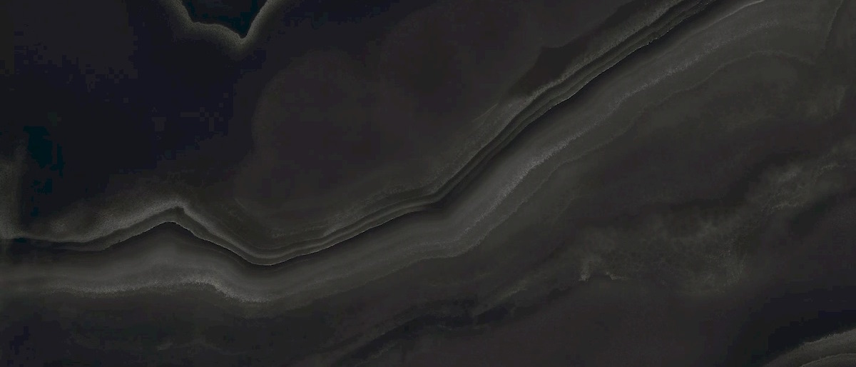 Широкоформатный керамогранит Rex Eccentric Luxe Smoky Black Glossy 6mm 778820, цвет чёрный, поверхность глянцевая, прямоугольник, 1200x2800