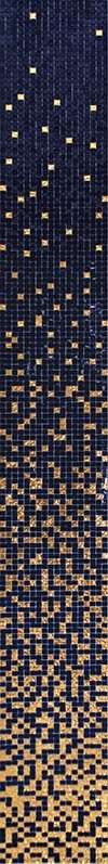 Мозаика Alma Mosaic Растяжки 15 DE-31(m) (комплект из 9 миксов), цвет синий золотой, поверхность глянцевая, прямоугольник, 266x295