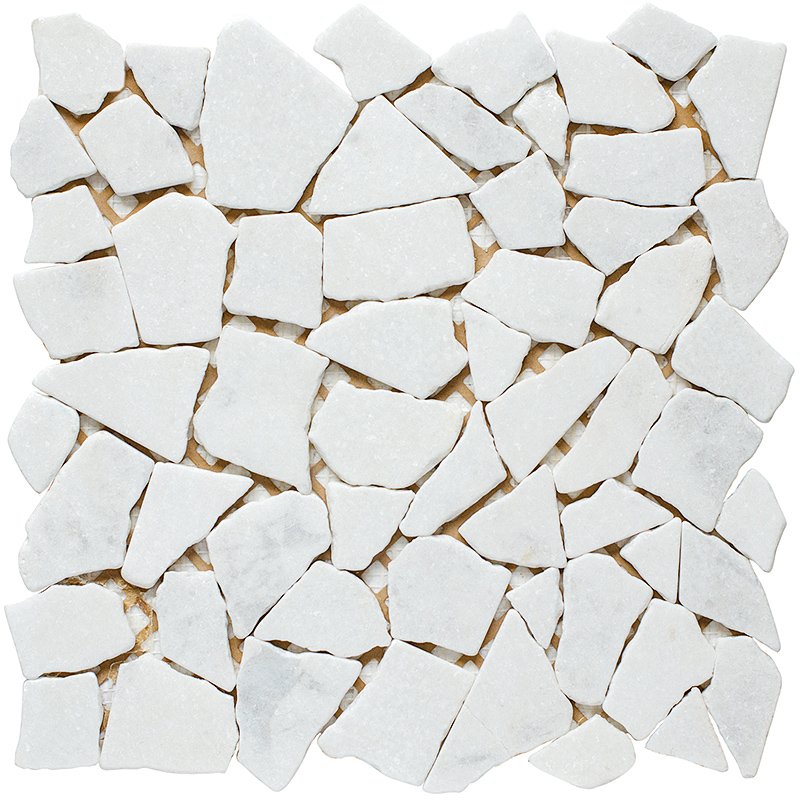 Мозаика Starmosaic Wild Stone Split White Matt, цвет белый, поверхность матовая, квадрат, 305x305