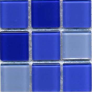 Мозаика Bars Crystal Mosaic Смеси цветов HT 166 (23x23 mm), цвет синий, поверхность глянцевая, квадрат, 300x300
