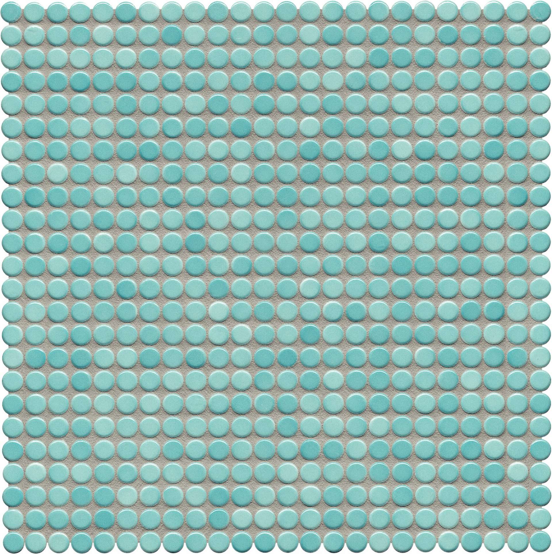 Мозаика Jasba Loop Aquablau 40008H-44, цвет голубой, поверхность глянцевая, круг и овал, 316x316
