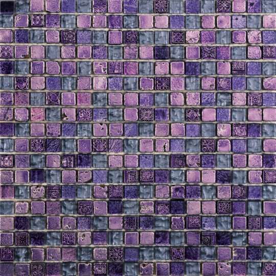 Мозаика Dune Materia Mosaics Nayade 186468, цвет фиолетовый, поверхность глянцевая матовая, квадрат, 300x300