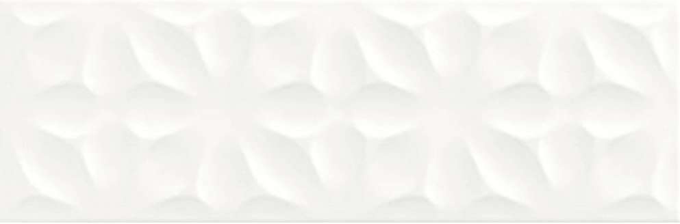 Керамическая плитка Ragno Freestyle Glossy Struttura 3D Fiore R75H, цвет белый, поверхность глянцевая 3d (объёмная), прямоугольник, 250x760