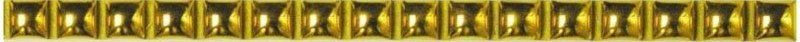Бордюры РосДекор Бордюр Разрезной Золото, цвет жёлтый, поверхность глянцевая, прямоугольник, 13x250