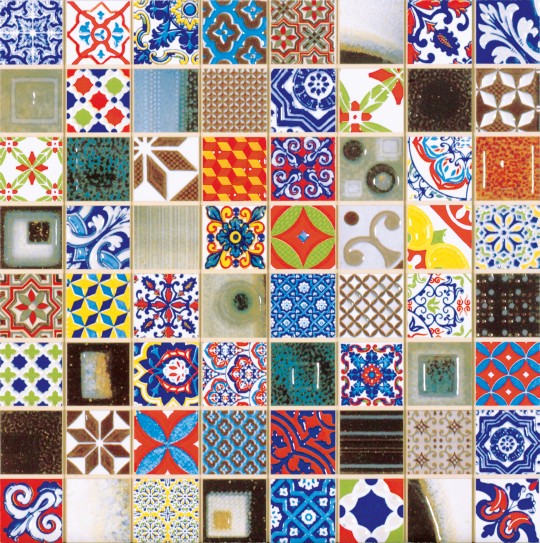 Мозаика Dune Ceramic Mosaics Artisan 186927, цвет разноцветный, поверхность глянцевая, квадрат, 281x281
