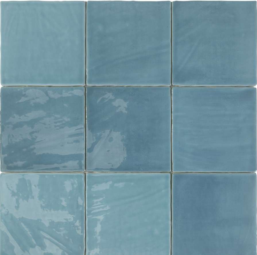 Керамическая плитка Dune Tabarca Cielo 188250, цвет голубой, поверхность глянцевая, квадрат, 150x150