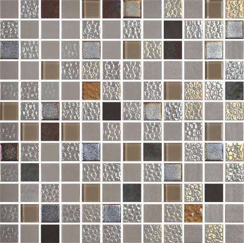 Мозаика Onix Mosaico Rev. Mystic Glass Sinai Malla, цвет серый, поверхность глянцевая, квадрат, 311x311