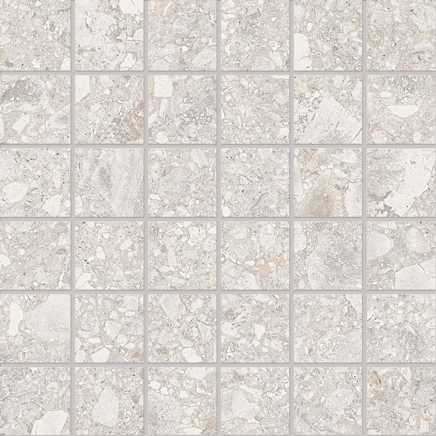 Мозаика Ergon Lombarda Mosaico Bianco Lappato E0K2, цвет белый, поверхность лаппатированная, квадрат, 300x300