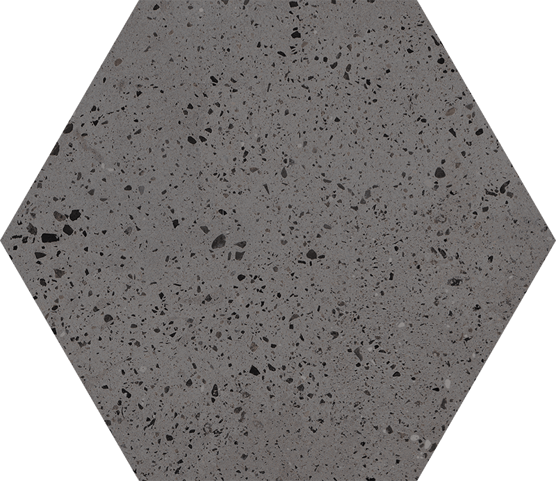 Керамогранит Paradyz Industrialdust Grafit Gres Szkl. Mat., цвет серый, поверхность матовая, шестиугольник, 171x198