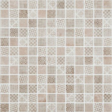 Мозаика Vidrepur Born Beige, цвет бежевый, поверхность матовая, квадрат, 317x317