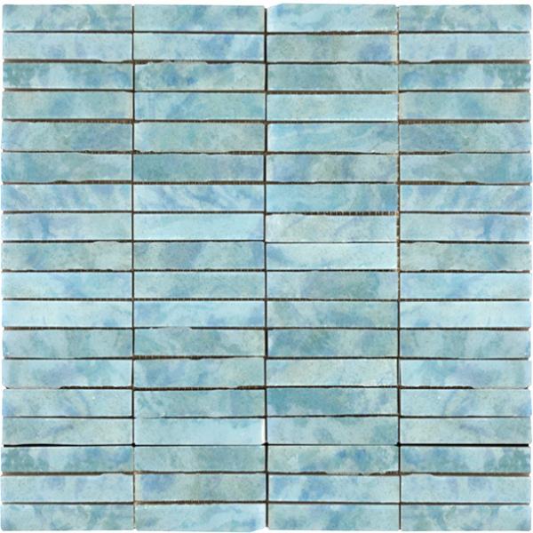 Мозаика La Moderna Meteora Blue 1,2х7,2, цвет голубой, поверхность матовая, квадрат, 300x300