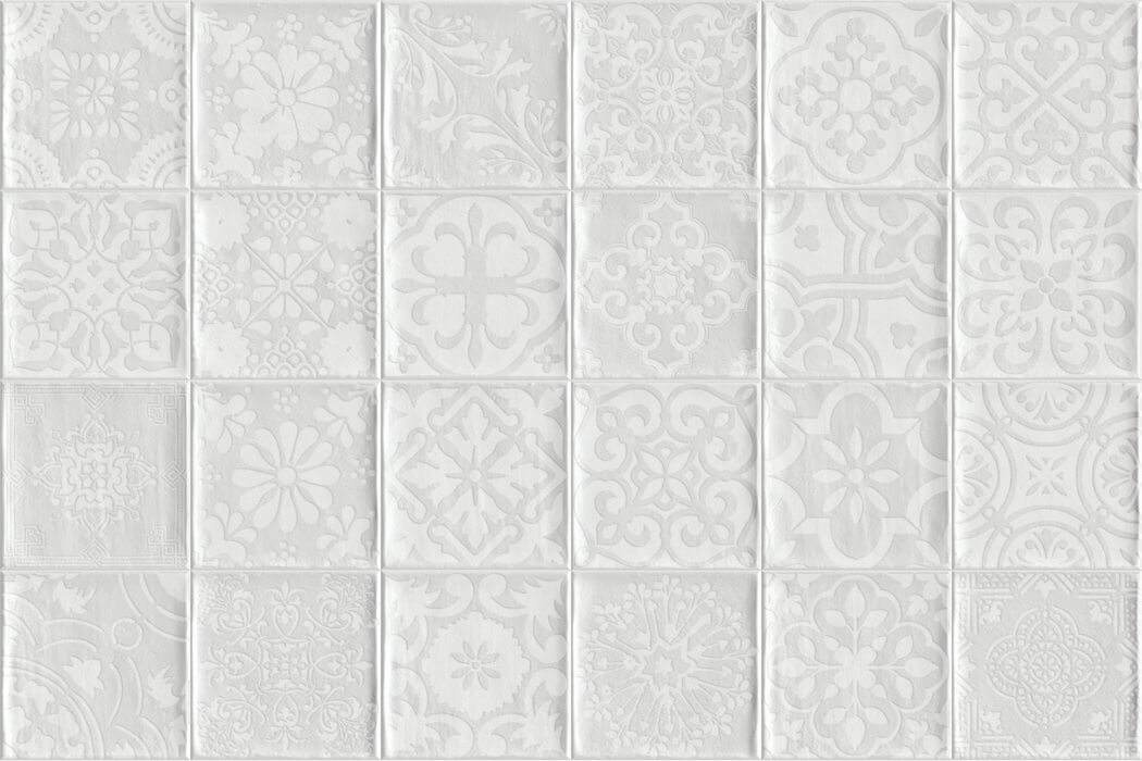 Декоративные элементы Vives Tamil Blanco, цвет белый, поверхность глянцевая, квадрат, 130x130
