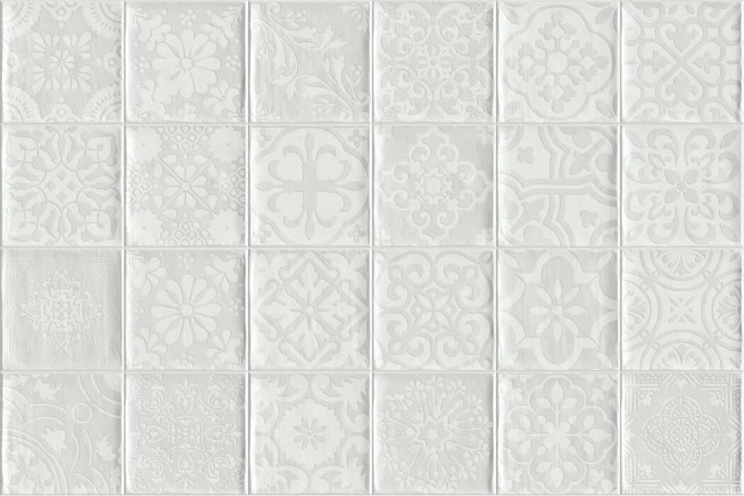 Декоративные элементы Vives Tamil Blanco, цвет белый, поверхность глянцевая, квадрат, 130x130