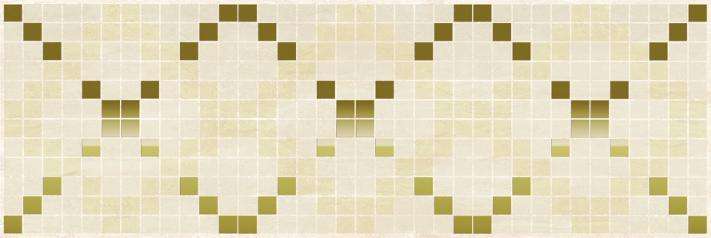 Декоративные элементы Laparet Петра паттерн бежевый 17-03-11-658, цвет бежевый золотой, поверхность глянцевая, прямоугольник, 200x600