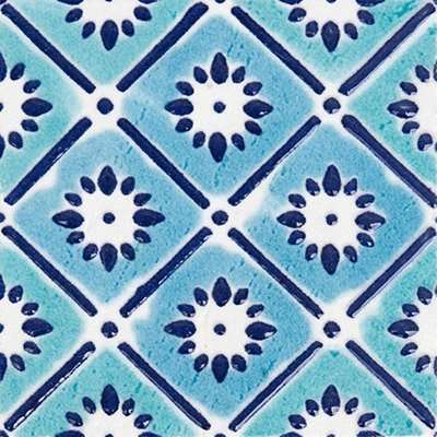 Вставки Cedir Mediterraneo Tozzetto Maiolica 2 Blu, цвет синий, поверхность лаппатированная, квадрат, 121x121