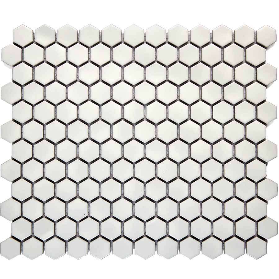 Мозаика Pixel Mosaic PIX608 Керамогранит (23х26 мм), цвет белый, поверхность матовая, прямоугольник, 265x312