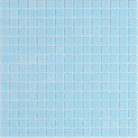 Мозаика Alma Mosaic Sandy SE18, цвет голубой, поверхность матовая, квадрат, 327x327