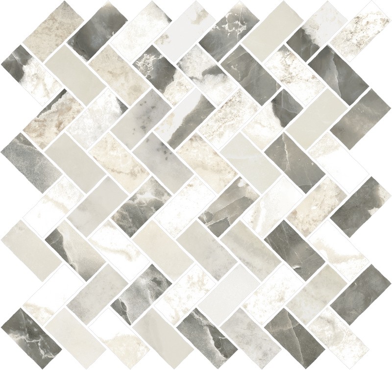 Мозаика Italon Stellaris Dover Light Mosaico Cross 620110000218, цвет серый, поверхность матовая, прямоугольник, 297x315