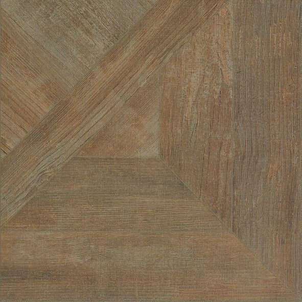 Керамогранит Petracers Rinascimento Intarsio Noce Nat Rett, цвет коричневый, поверхность матовая, квадрат, 500x500