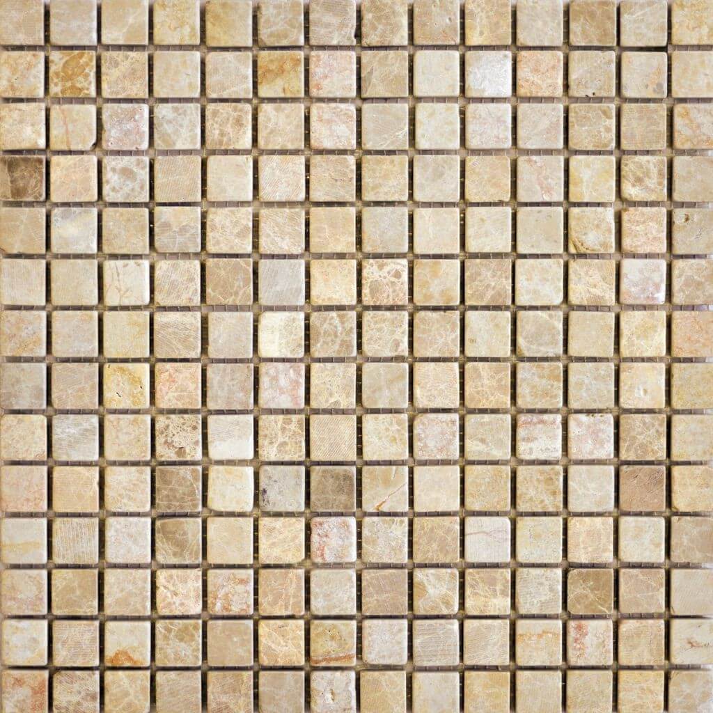 Мозаика Q-Stones QS-035-20T/10, цвет бежевый, поверхность матовая, квадрат, 305x305