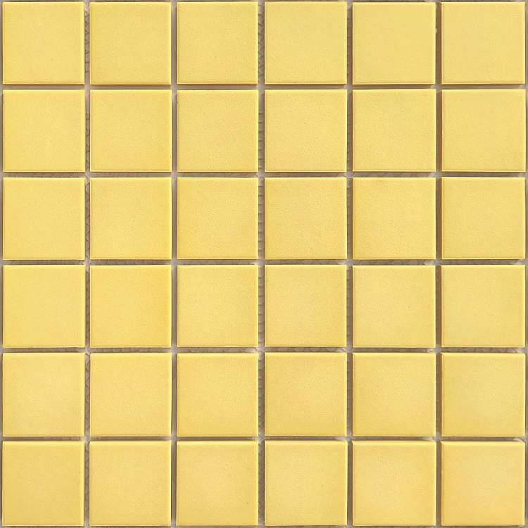 Мозаика Caramelle Mosaic L Universo Nana gialla 48x48, цвет жёлтый, поверхность матовая противоскользящая, квадрат, 306x306