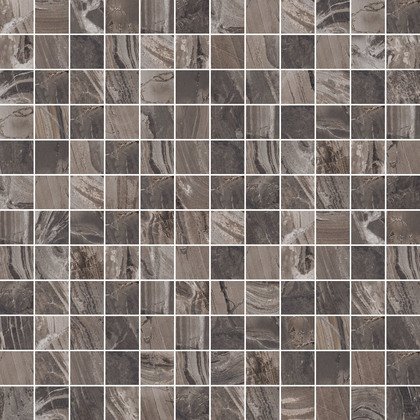 Мозаика Flaviker Supreme Exotic Brown Mosaico Lux/Ant SPMO443, цвет коричневый, поверхность матовая полированная, квадрат, 300x300