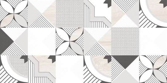 Декоративные элементы Lasselsberger Джапанди Декор Пэчворк 1641-8645, цвет разноцветный, поверхность матовая, прямоугольник, 200x400