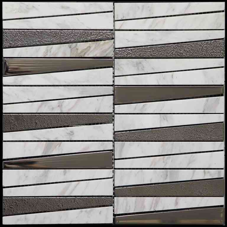 Мозаика Natural Mosaic Hi-tech HTC-532-M (Стекло), цвет серый, поверхность глянцевая, квадрат, 298x298