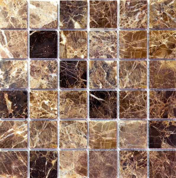 Мозаика Natural Mosaic Adriatica (4,8X4,8) 7M022-48P, цвет коричневый, поверхность полированная, квадрат, 305x305