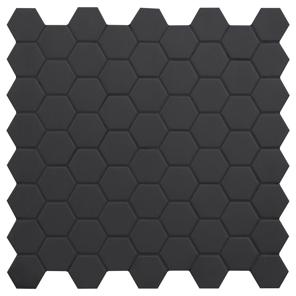 Мозаика Terratinta Hexa Black Swan TTHX09MHN, цвет чёрный, поверхность матовая, шестиугольник, 316x316