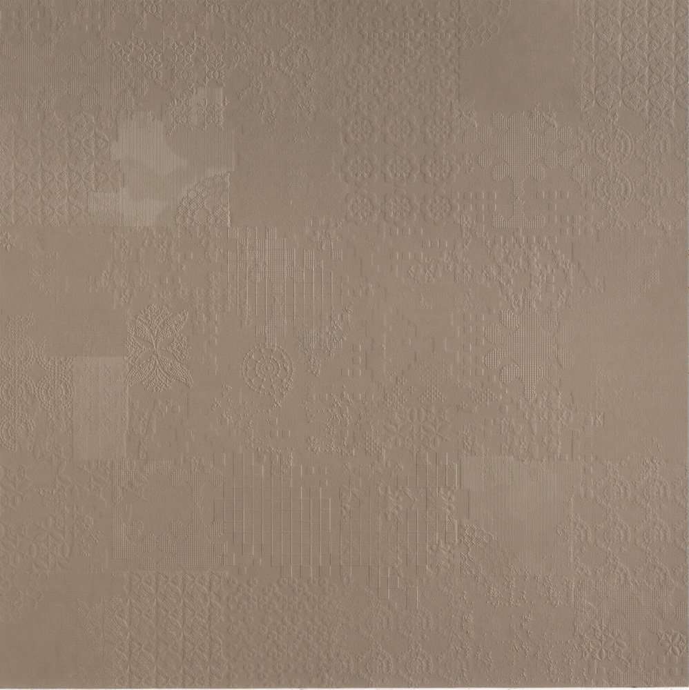 Керамогранит Mutina Dechirer Decor Ecru PUDD25, цвет коричневый, поверхность матовая, квадрат, 600x600