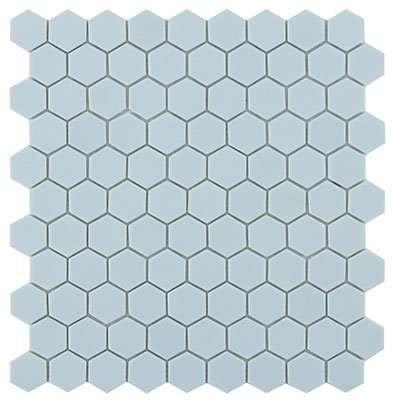 Мозаика Vidrepur Hex Nordic № 925, цвет голубой, поверхность матовая, прямоугольник, 307x317